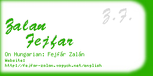zalan fejfar business card